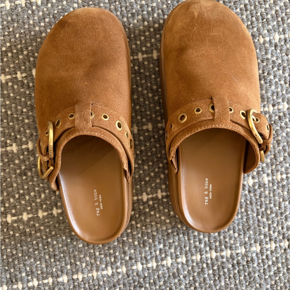 rag & bone Geo Buckle Platform Mule